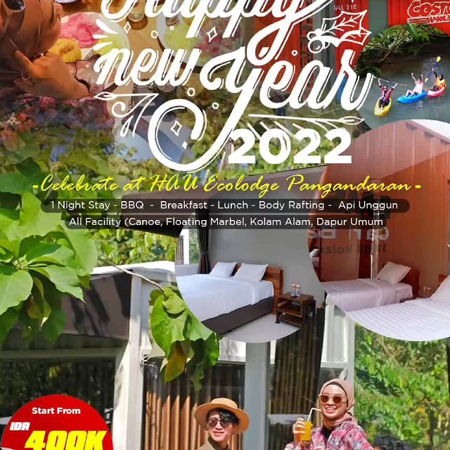 PROMO CELEBRATE NEW YEARS 2022 ‼️
GASSKEUN LIBURAN MENGINAP DI HAU ECOLODGE MULAI 400 RIBUAN SAJA‼️
GAK HANYA ITU, SUDAH TERMASUK BODY ...