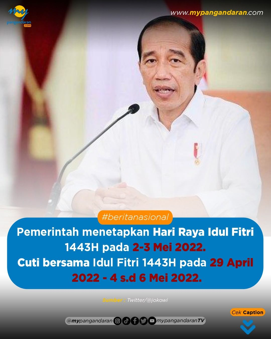 Pemerintah telah menetapkan libur nasional 