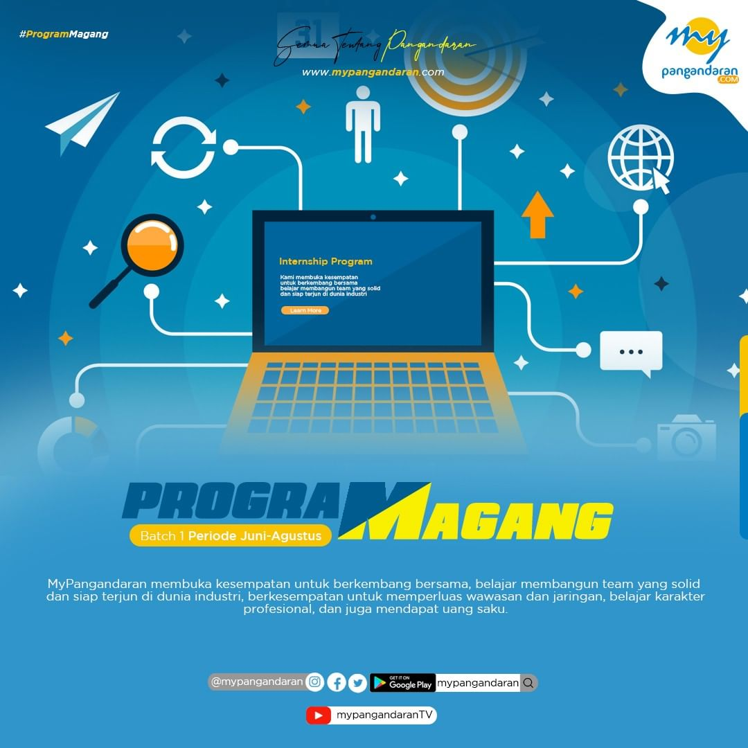 PROGRAM MAGANG MYPANGANDARAN - BATCH1 PERIODE JUNI-AGUSTUS
==
MyPangandaran membuka kesempatan untuk- Read More         ...