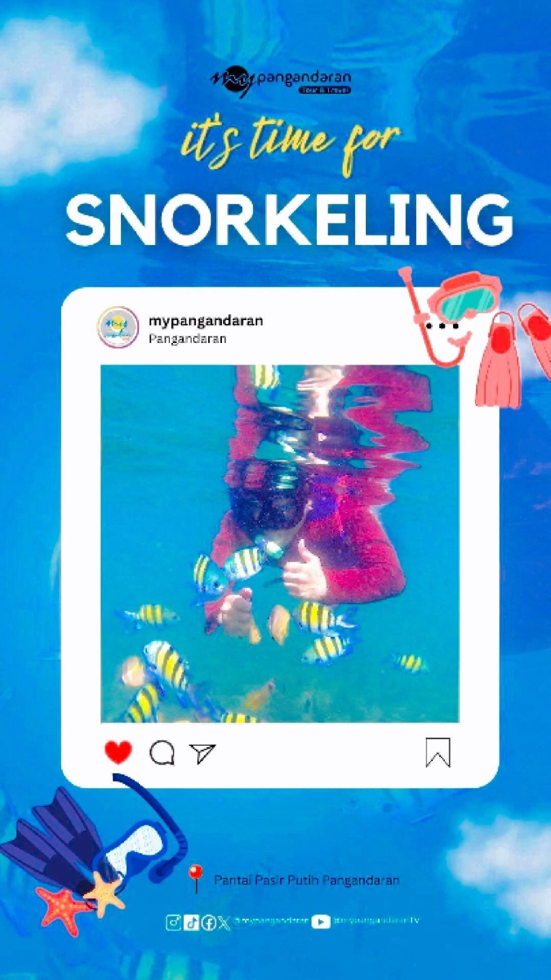 Snorkeling menjadi salah satu aktifitas 