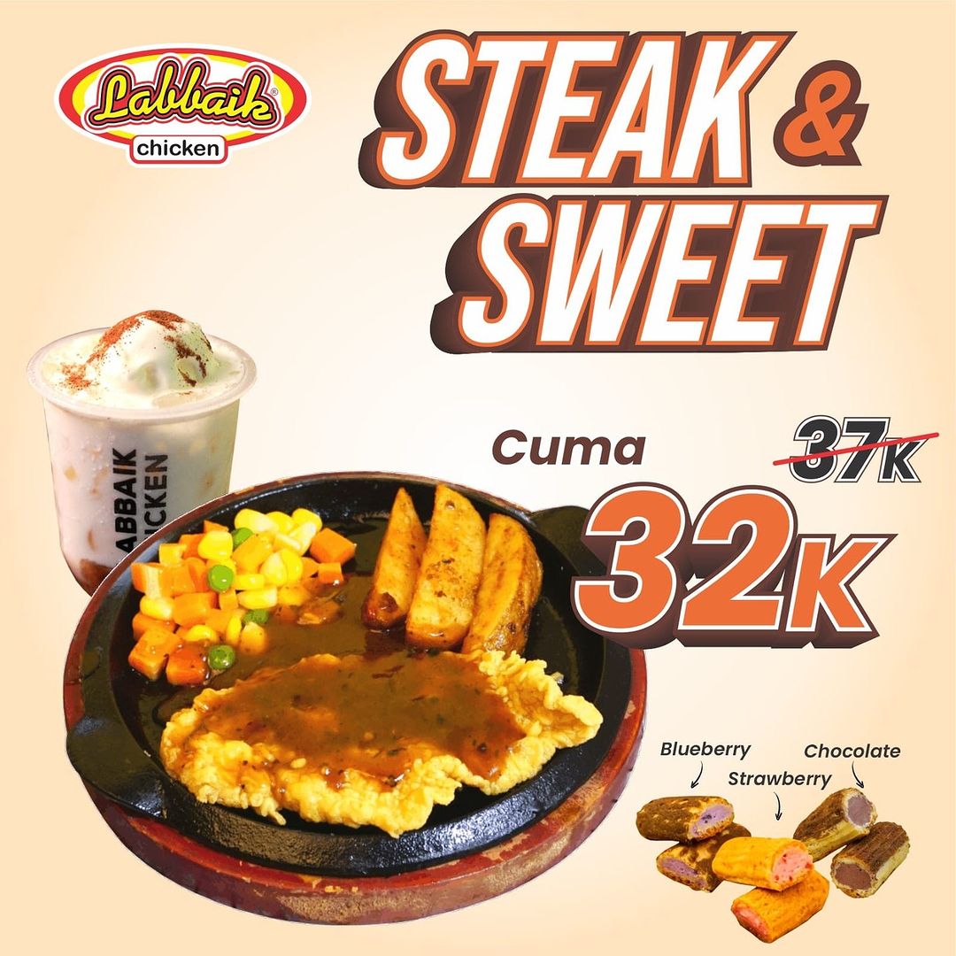 Seru-seruan bareng temen jangan lupa pesen PROMO STEAK & SWEET           ...