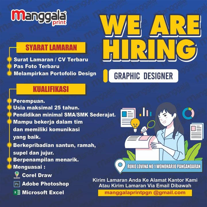 We Are Hiring😍
Kesempatan Para Graphic 