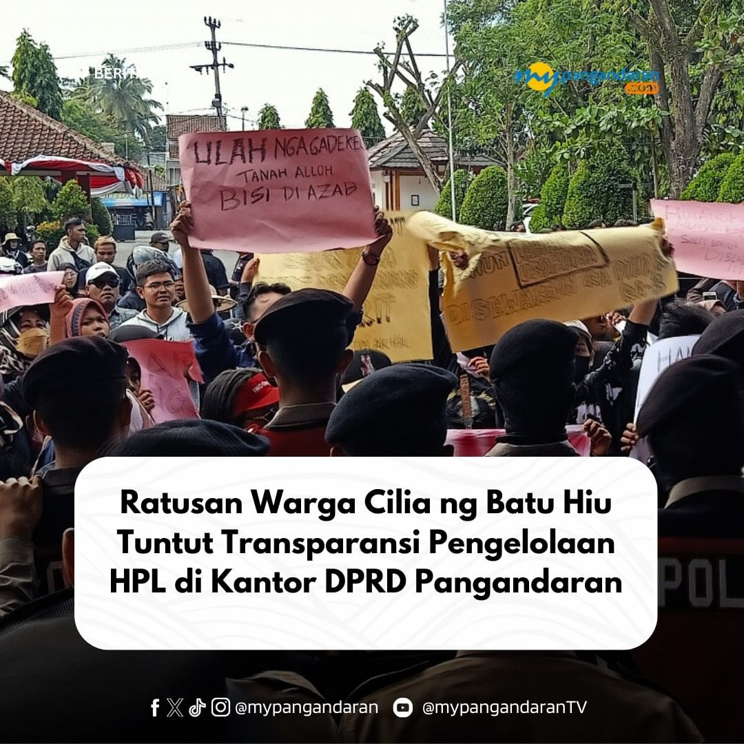 Forum Masyarakat Ciliang Menggugat, mendatangi Kantor DPRD Kabupaten Pangandaran untuk           ...