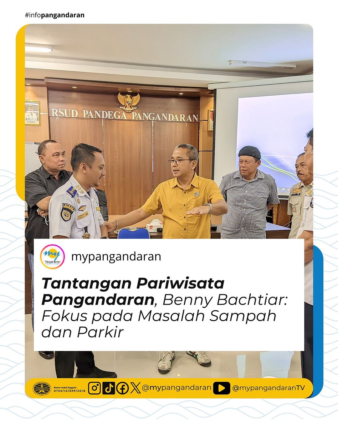 Dalam sebuah rapat koordinasi, Benny 