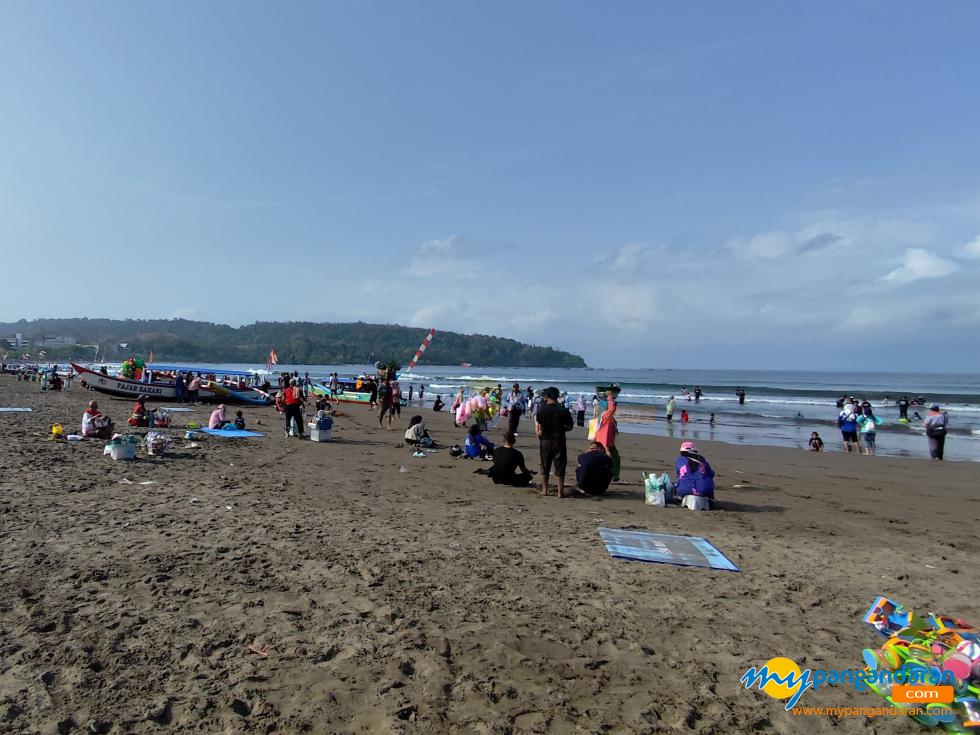 Potret Pantai Barat Pangandaran Sabtu 28 September 2024