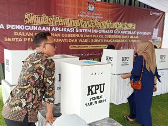 Potret Simulasi Pemungutan Suara Pilkada Pangandaran 2024 